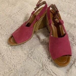 Pink Wedge Sandals